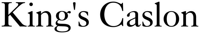 King's Caslon font preview