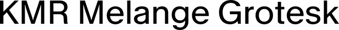 KMR Melange Grotesk font preview