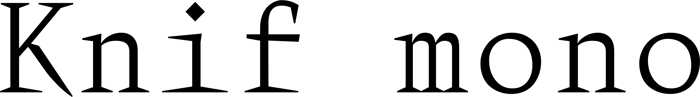 Knif mono font preview