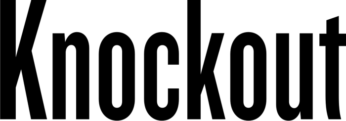 Knockout font preview