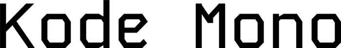 Kode Mono font preview