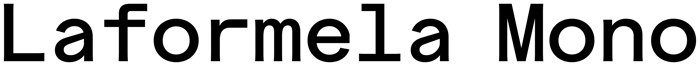 Laformela Mono font preview