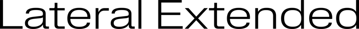 Lateral Extended font preview