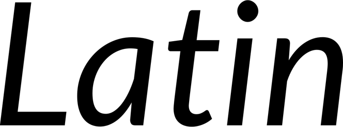 Latin font preview