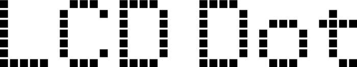 LCD Dot font preview