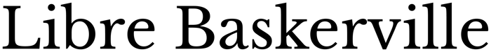Libre Baskerville font preview