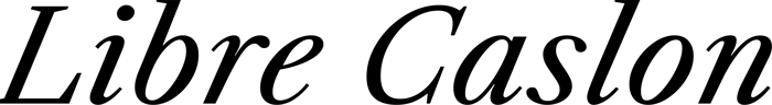 Libre Caslon font preview