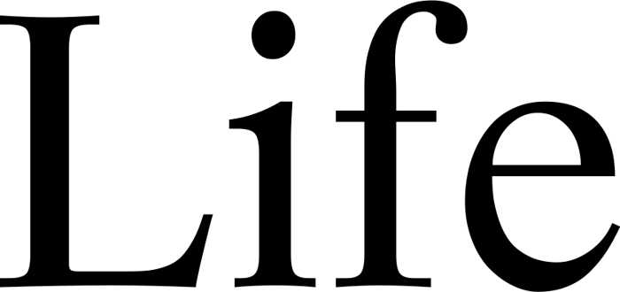 Life font preview