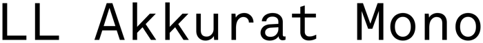 LL Akkurat Mono font preview