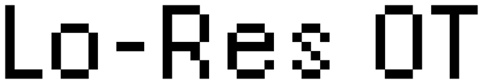 Lo-Res OT font preview