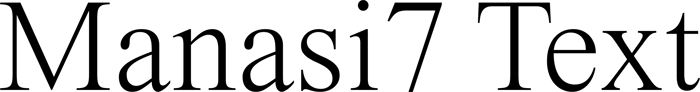 Manasi7 Text font preview