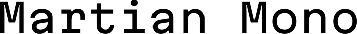 Martian Mono font preview