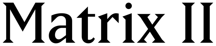 Matrix II font preview