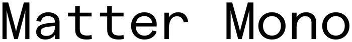 Matter Mono font preview