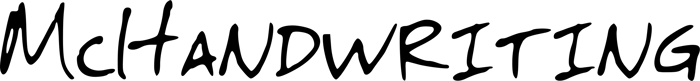 McHandwriting font preview