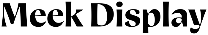 Meek Display font preview