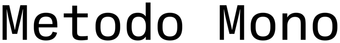 Metodo Mono font preview
