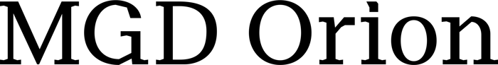 MGD Orion font preview