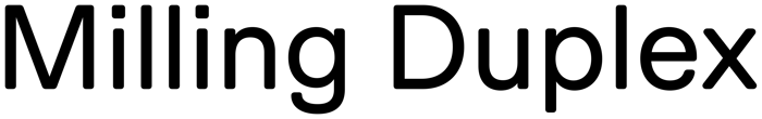 Milling Duplex font preview