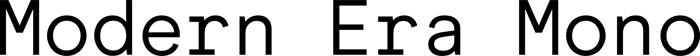 Modern Era Mono font preview