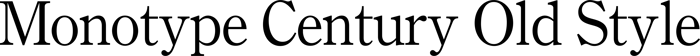 Monotype Century Old Style font preview