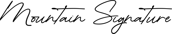 Mountain Signature font preview