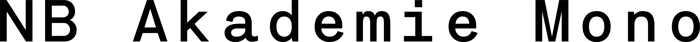 NB Akademie Mono font preview