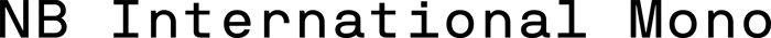NB International Mono font preview