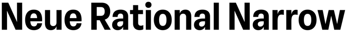 Neue Rational Narrow font preview