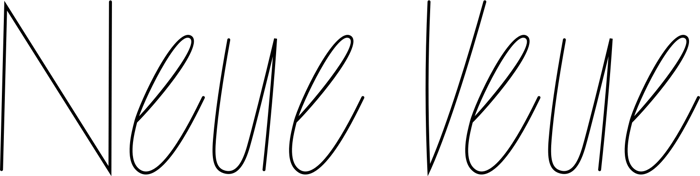 Neue Veue font preview