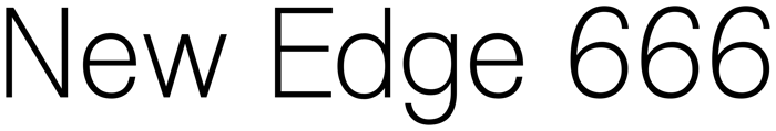 New Edge 666 font preview