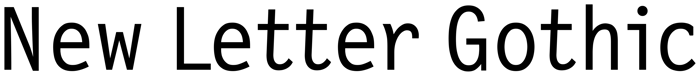 New Letter Gothic font preview