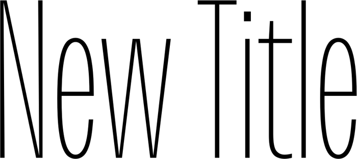 New Title font preview