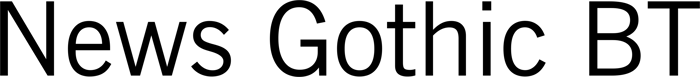 News Gothic BT font preview