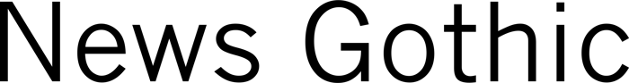 News Gothic font preview