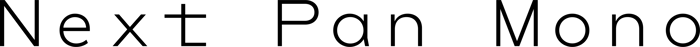 Next Pan Mono font preview