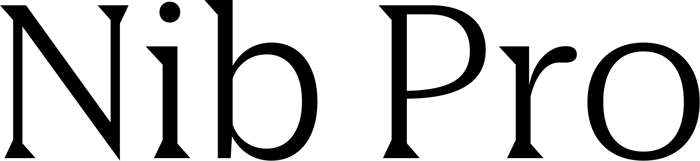 Nib Pro font preview