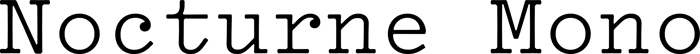 Nocturne Mono font preview