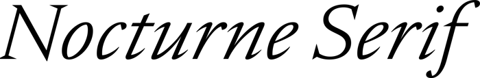 Nocturne Serif font preview