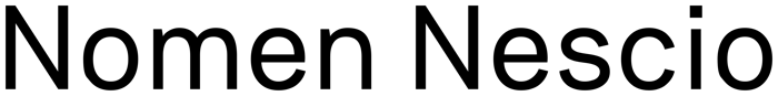 Nomen Nescio font preview