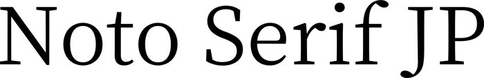 Noto Serif JP font preview