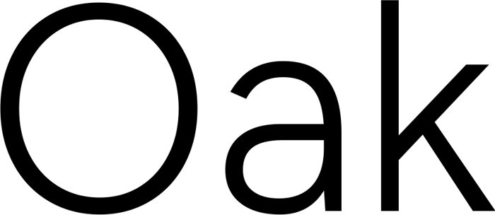 Oak font preview