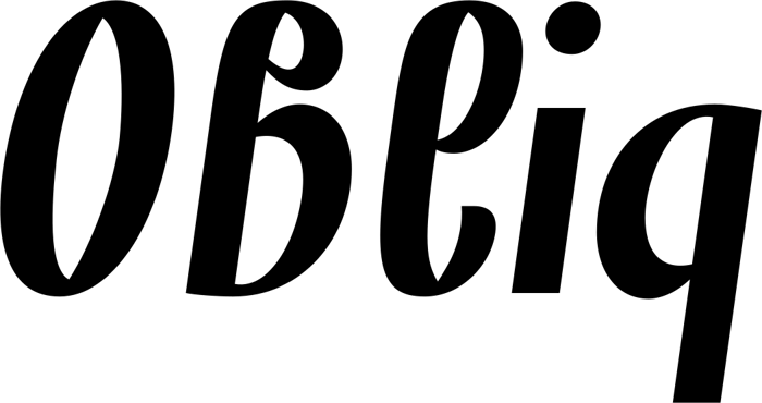 Obliq font preview