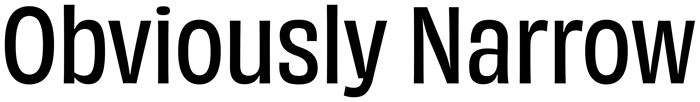 Obviously Narrow font preview