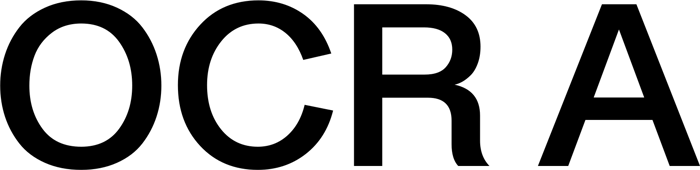 OCR A font preview