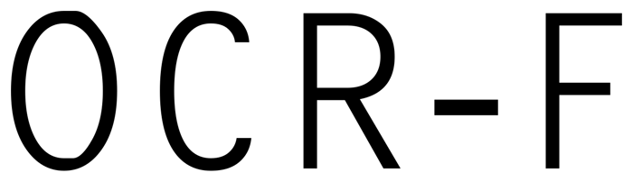 OCR-F font preview