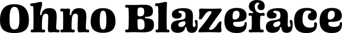 Ohno Blazeface font preview