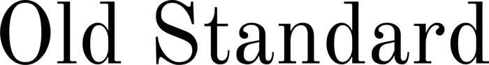 Old Standard font preview