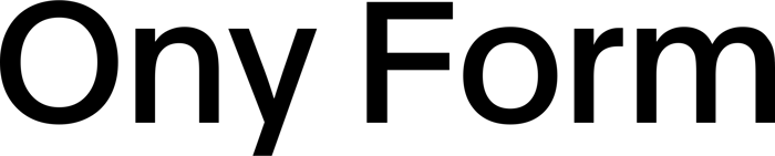 Ony Form font preview