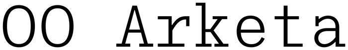 OO Arketa font preview